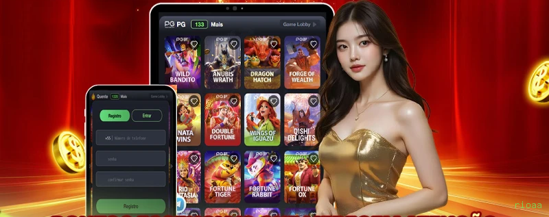 Imagem promocional do aplicativo mobile da rioaa